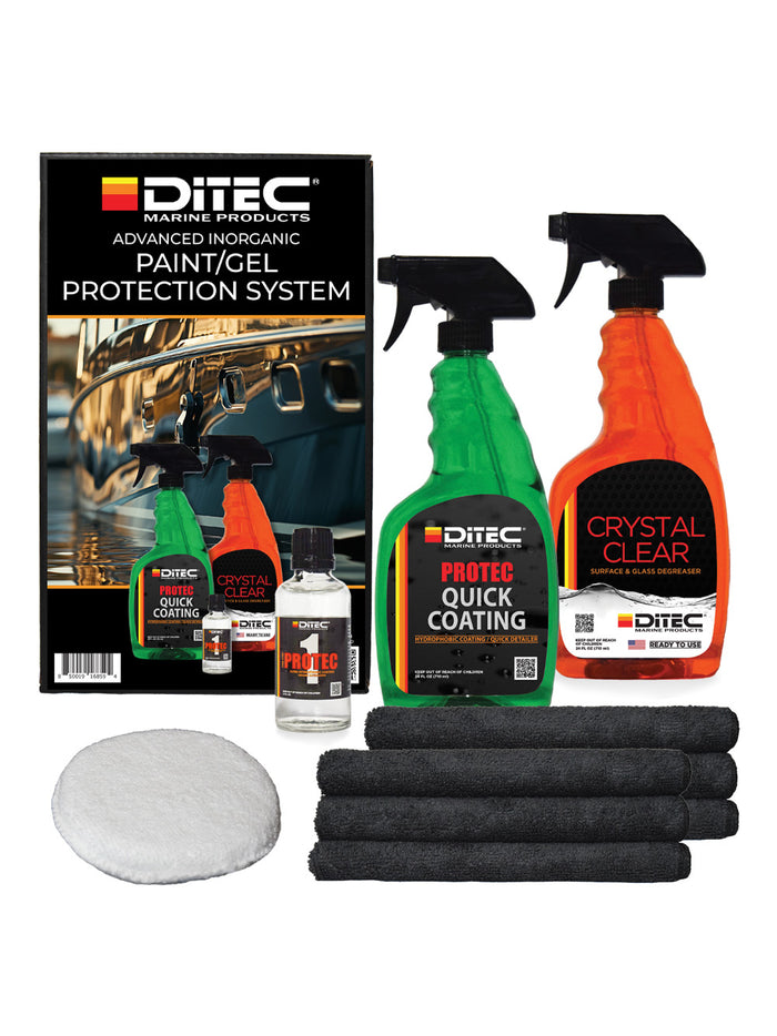 All-in-one marine coating system for boats, yachts, and fishing vessels – protects gelcoat and paint from UV rays, saltwater, freshwater, dirt, grime, and oxidation