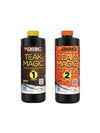Two 32 oz. bottles of DiTEC Marine Products Teak Magic two-part eco friendly teak cleaning & brightening system.