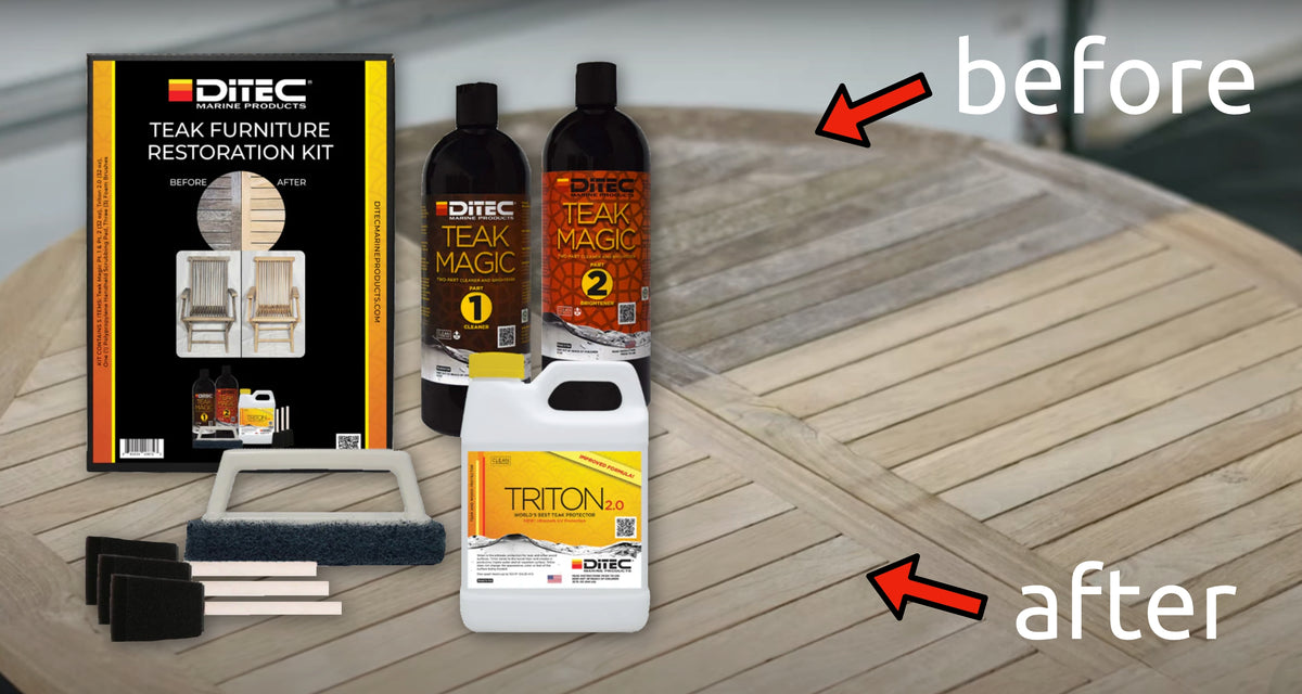 The Best Teak Furniture Cleaning, Brightening, and Protection Kit