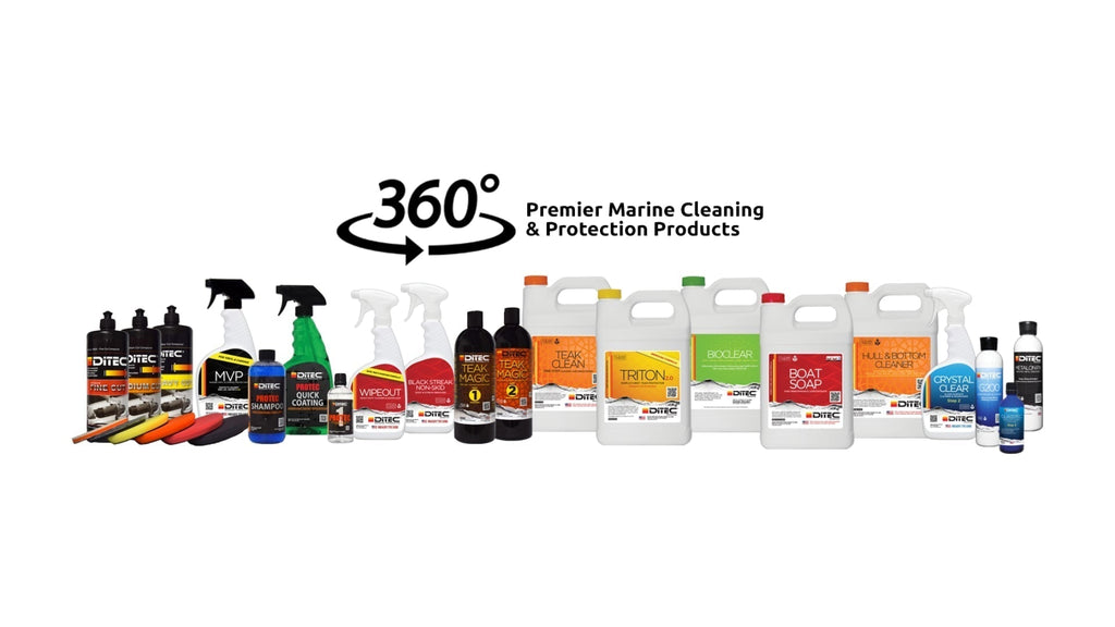 DiTEC's full line of boat cleaning and maintenance products