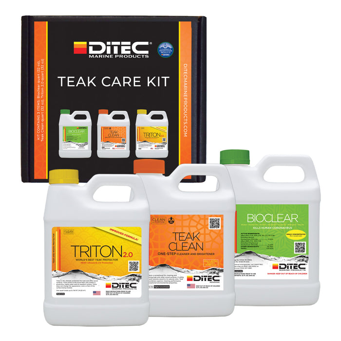 teak care kit from ditec for your boat with TRITON, Teak Clean, Bioclear